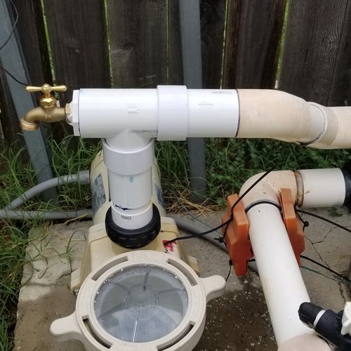 plumbing repair completed with a spicket installed