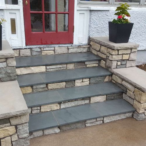 Front Step Repair and Stone (1 of 2)