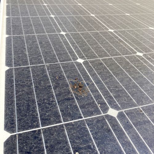 Our solar panels were way overdue for cleaning. In