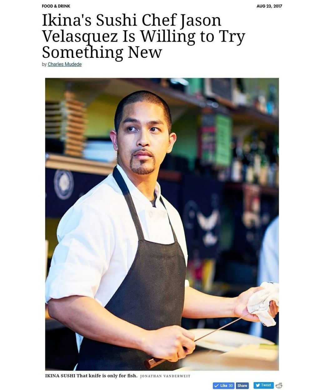 Small write up about our Chef in Capitol Hill