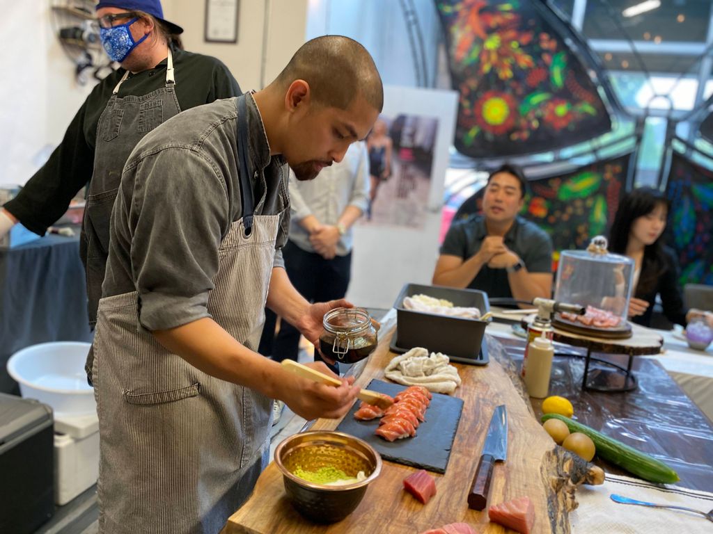 Densetsu Chef doing Densetsu Omakase private dinin
