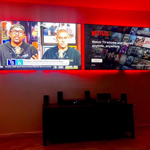 I contacted Keith to put up to 70” TVs for the hub