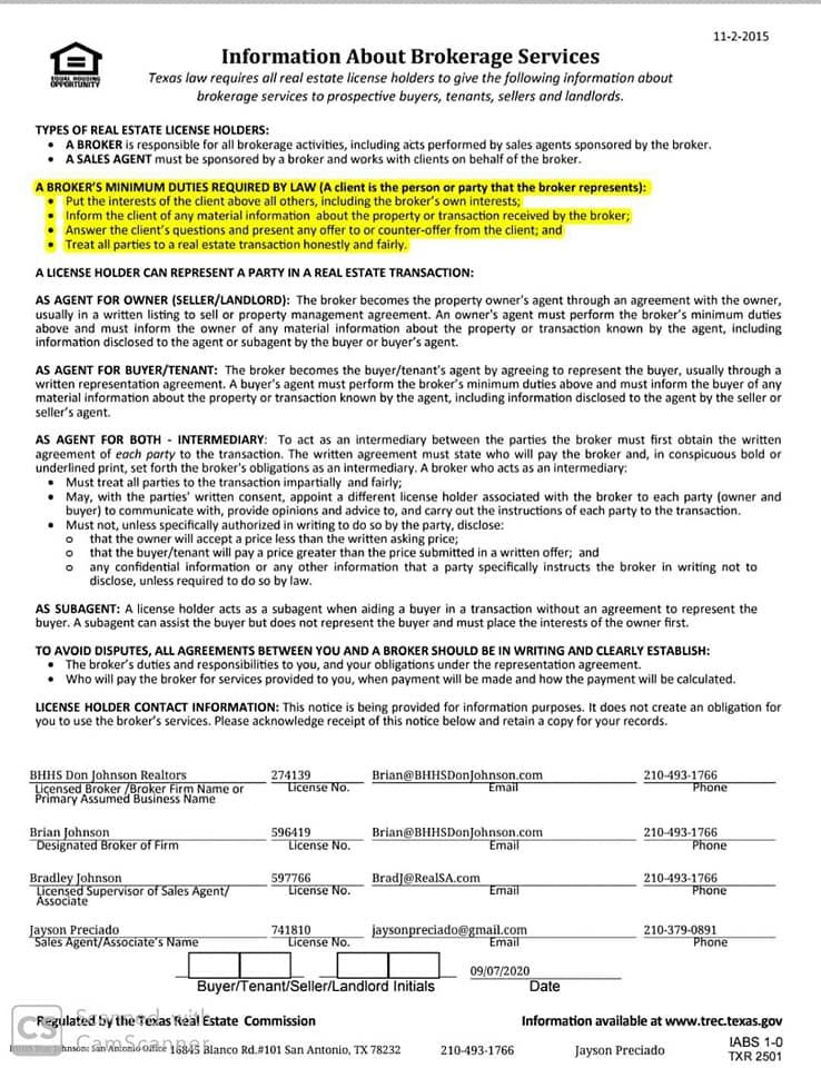 Information About Brokerage Services