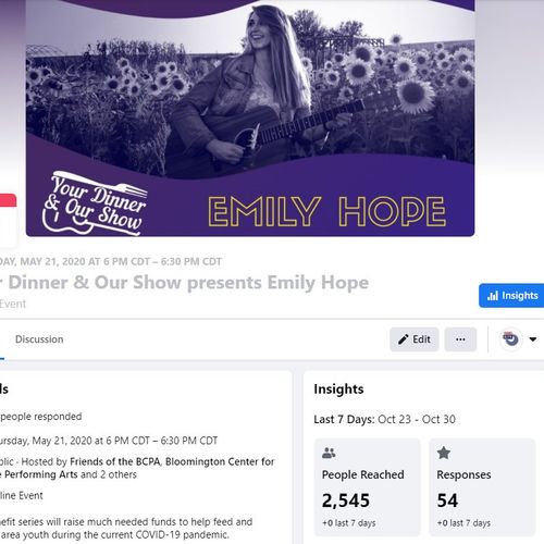 Emily Hope has partnered with our organization on 