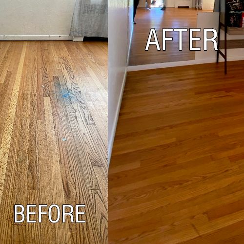 Complete wood floor transformation. 