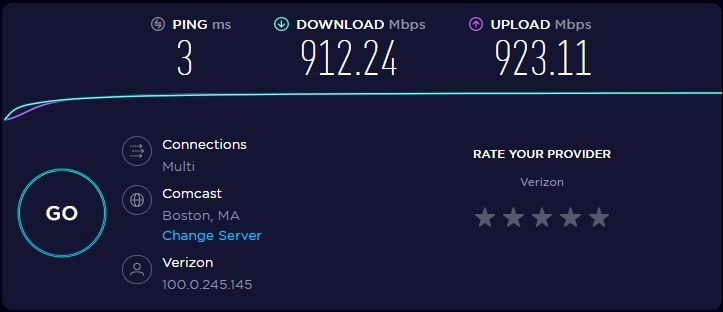 I recently upgraded to gigabit internet service bu