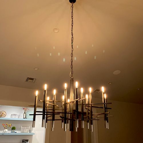 Did a great job installing our new chandelier. Aff