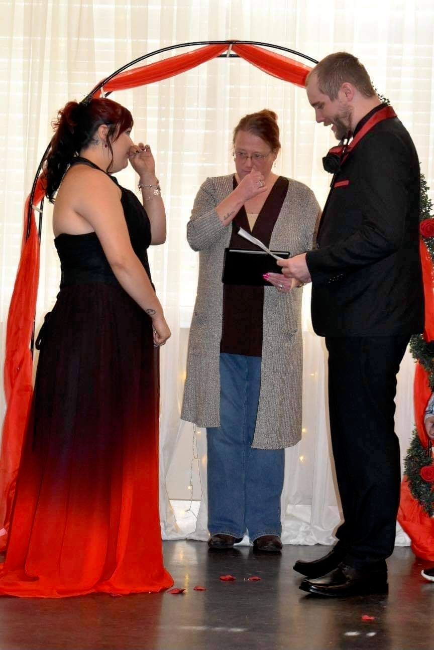 Annie helped me and my wife tie the knot on Hallow