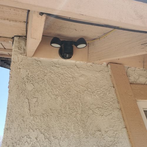 Installed outdoor lighting and two new outlets for