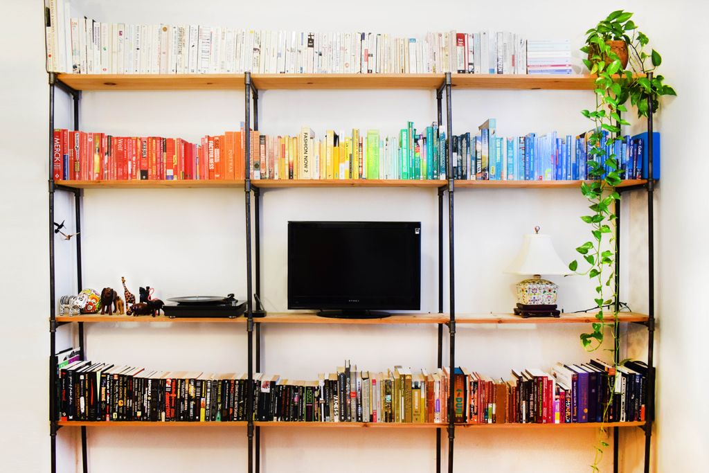 Book & Media Console Organization. With The New. H