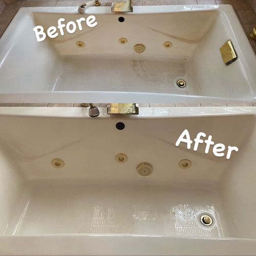 Jacuzzi Cleaning before & After 🧼 