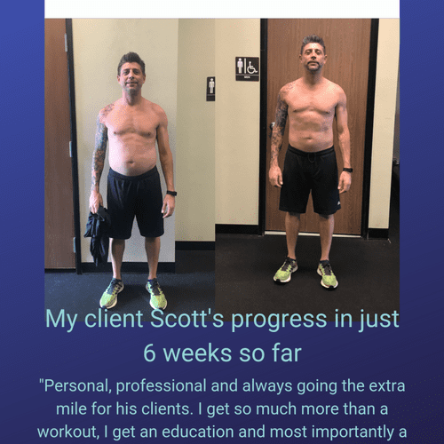My client Scott's first 6 weeks of progress