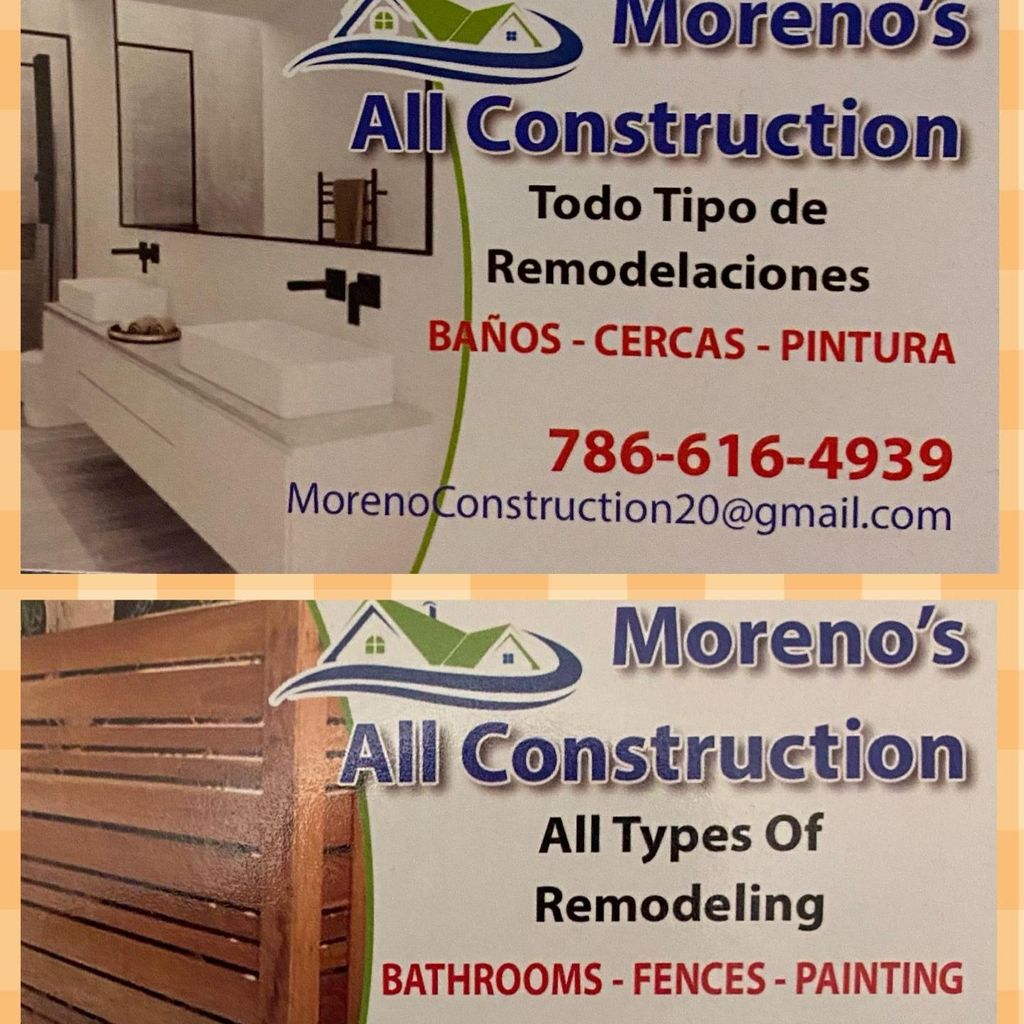 Moreno’s all construction