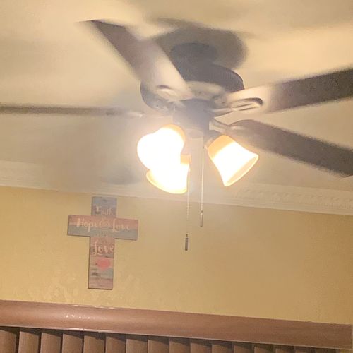 We needed a ceiling fan installed  to replace a li
