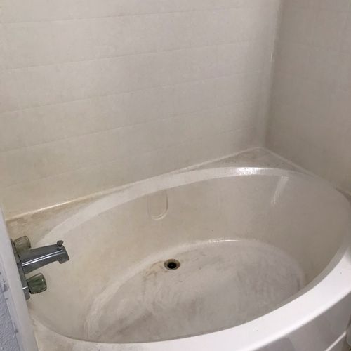 Another before photo of master bathtub before deep