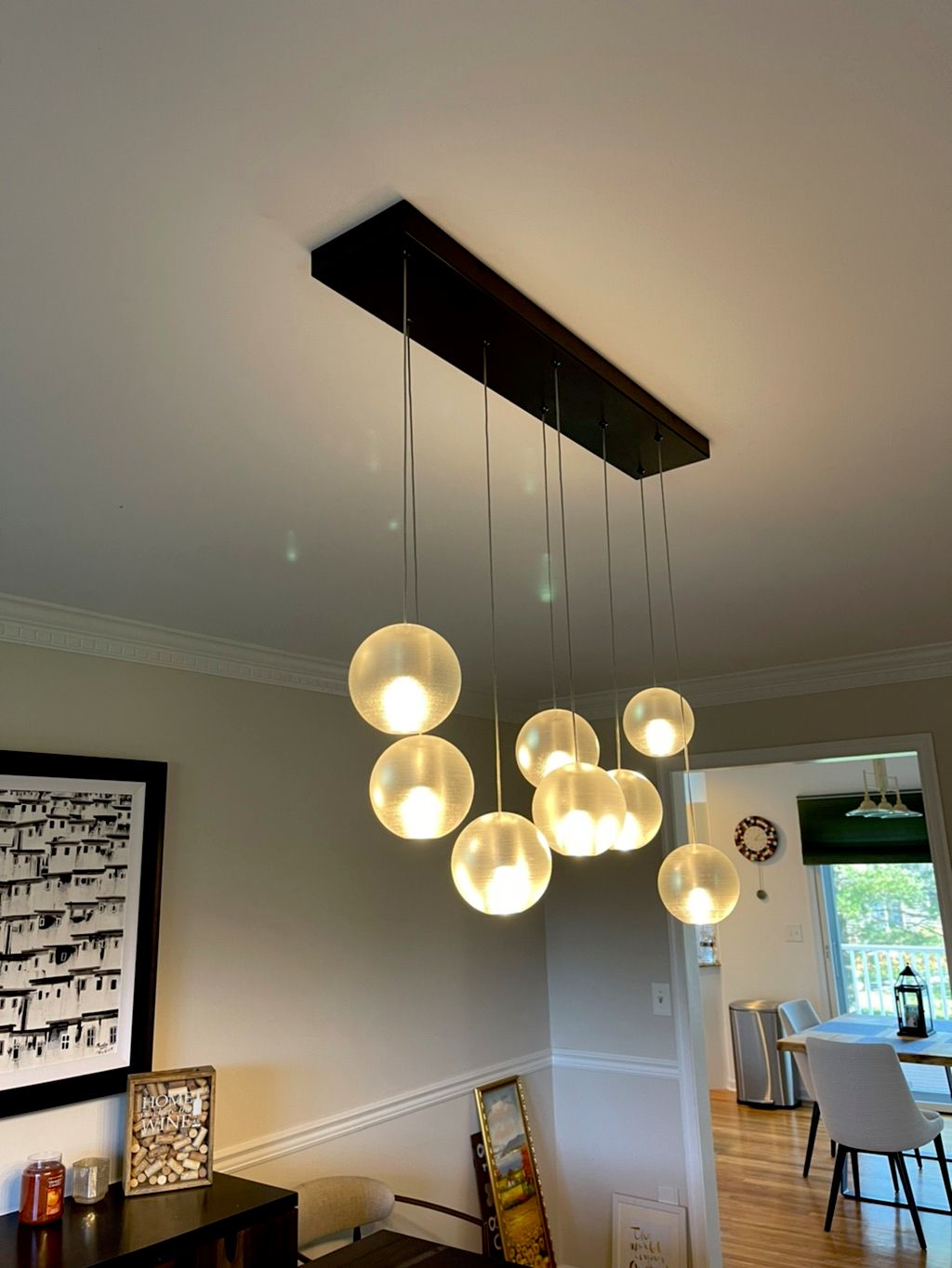 Chandelier Installation....
—Warren NJ. 