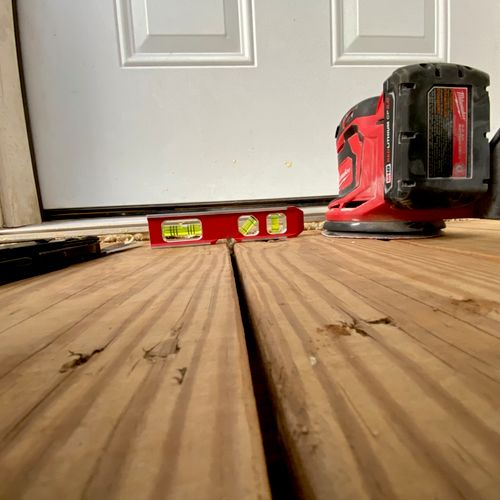 Fill all cracks, replace all damaged wood/ nails/e