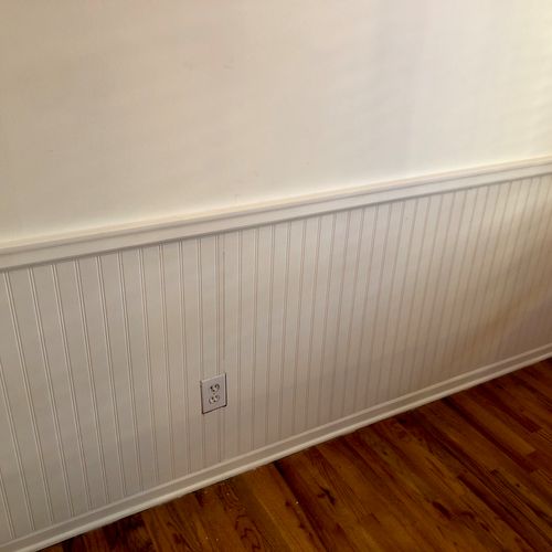 Installed some wainscoting for me. Very pleased
