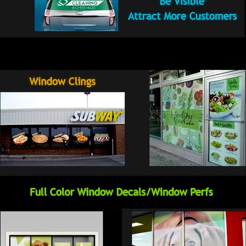 Full Color Design Window Clings