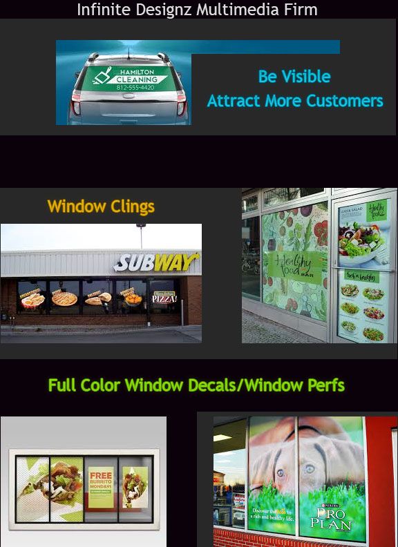 Full Color Design Window Clings