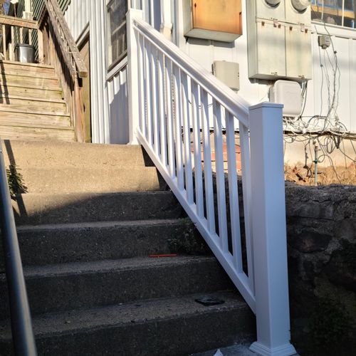 Jim did an amazing job installing a handrail on th