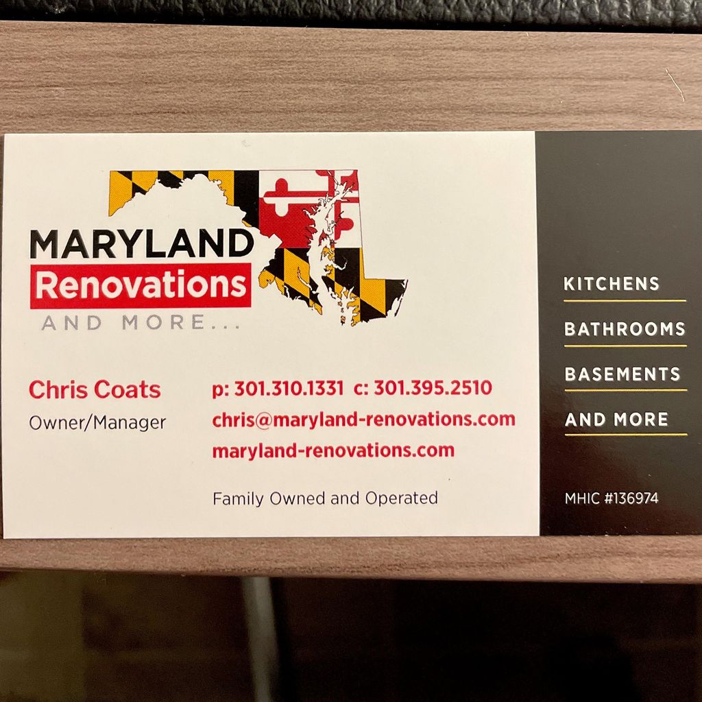 Maryland renovations and more