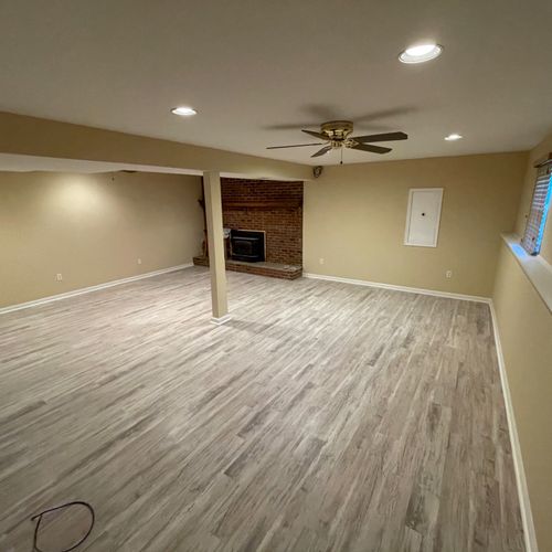 Maryland renovations completed a full  basement re