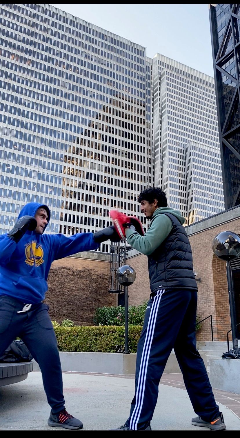 Michael’s punches are getting stronger.