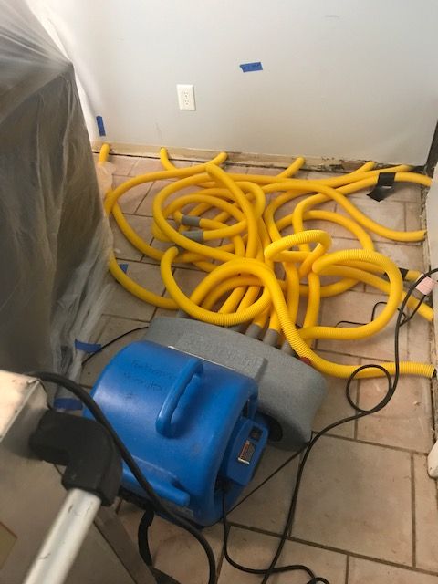 Drying a wall cavity. 