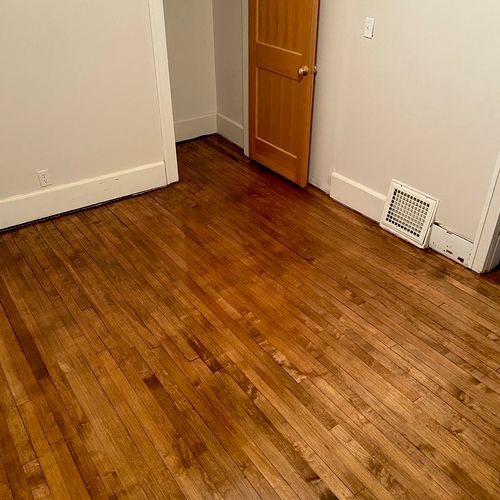Tom did a great job on our hardwood floors. He was
