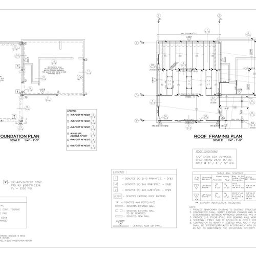 foundation and roof plan 