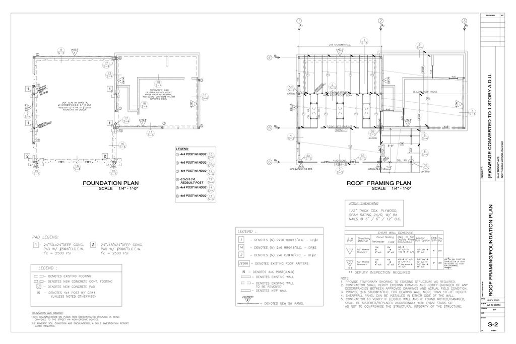 foundation and roof plan 