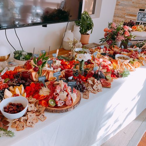 Large grazing table for wedding!