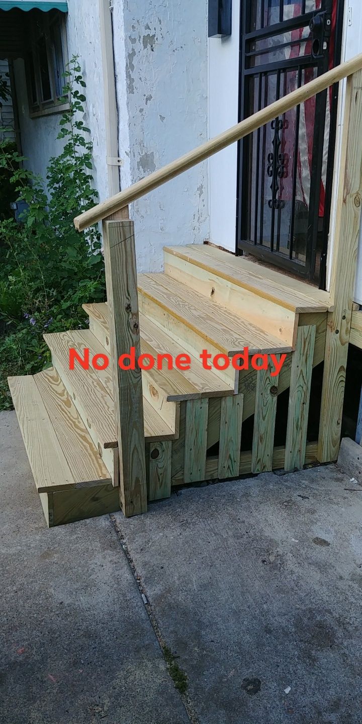 remove concrete steps replace with this