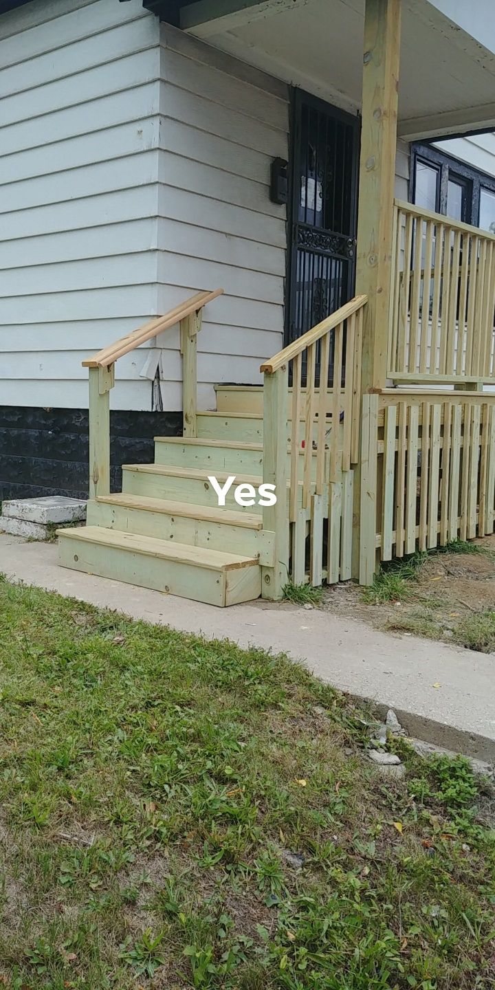 can you build a nice porch and steps (yes)