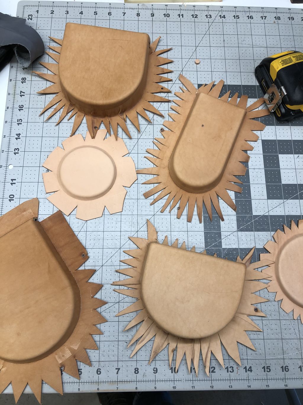 Freshly formed shapes. Need a bit more processing 