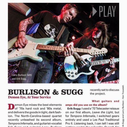 Featured interview in print in Vintage Guitar Maga