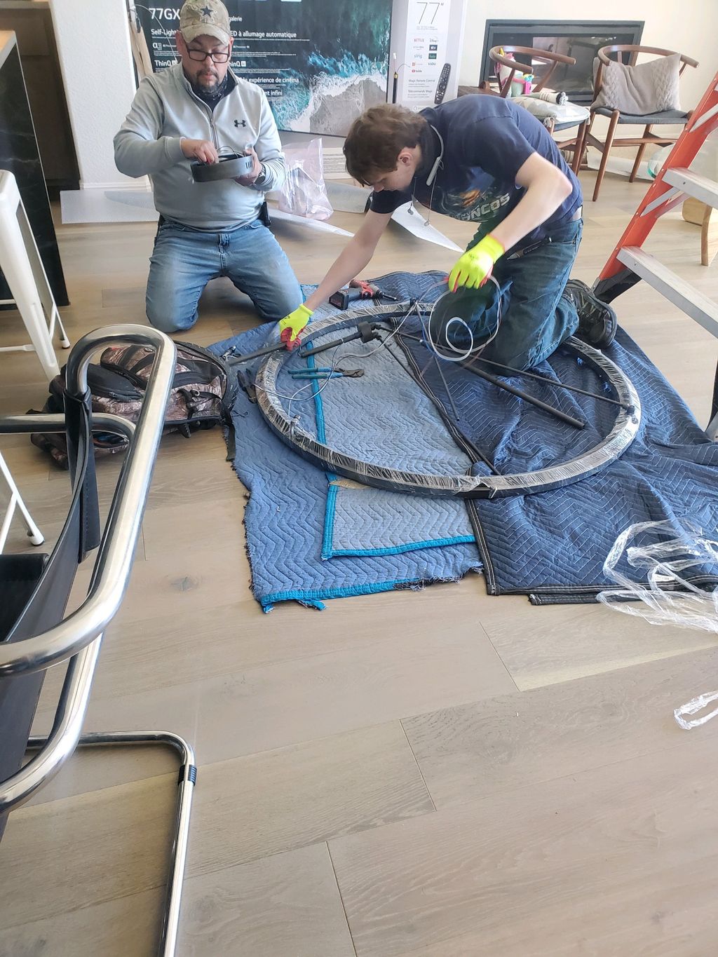 Preparation of the chandelier