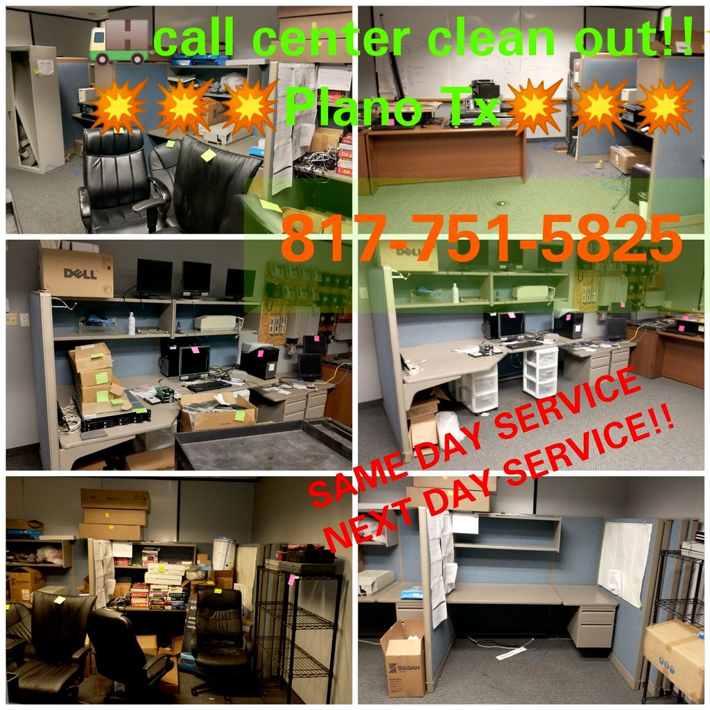call center clean out in Plano Tx 