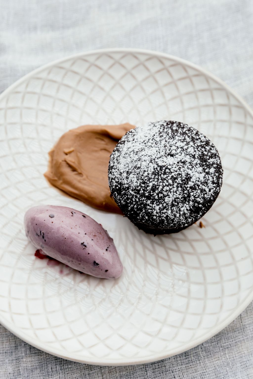 Flourless Chocolate lava cake with a Raspberry Gel