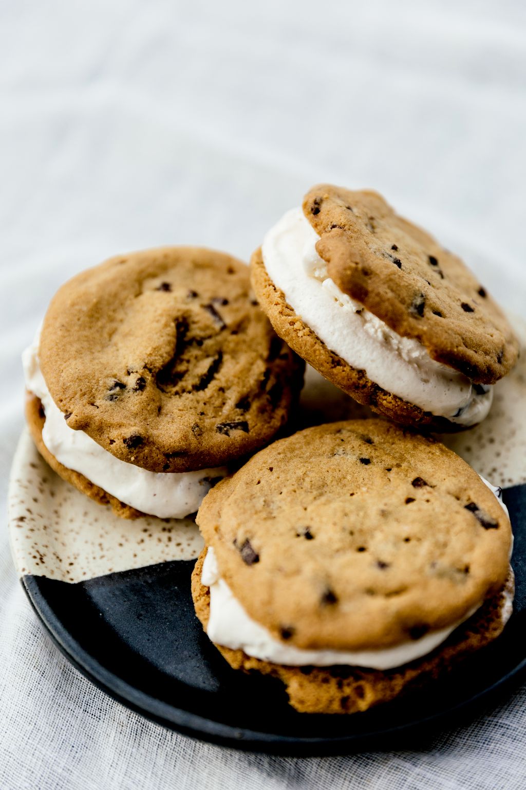 Homemade Chocolate Chip cookie Ice Cream Sandwiche
