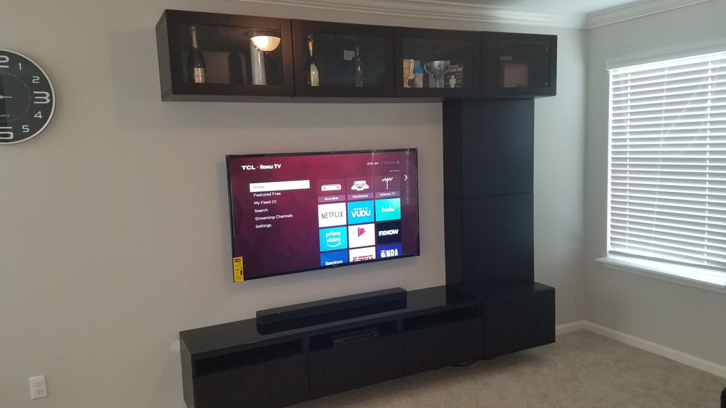 TV and Cabinet Wall Mounted