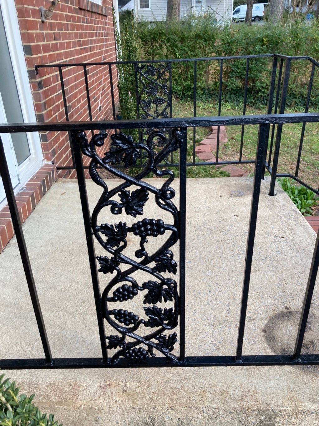 Metal rails painted 