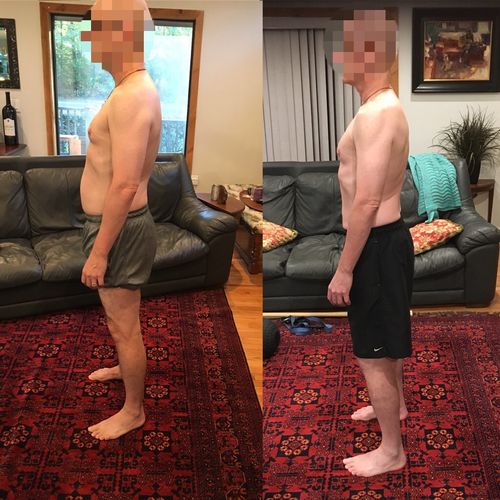 Some posture & weight loss gains from a client who