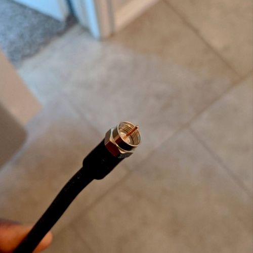 Terminating COAX cable to relocate COX router.