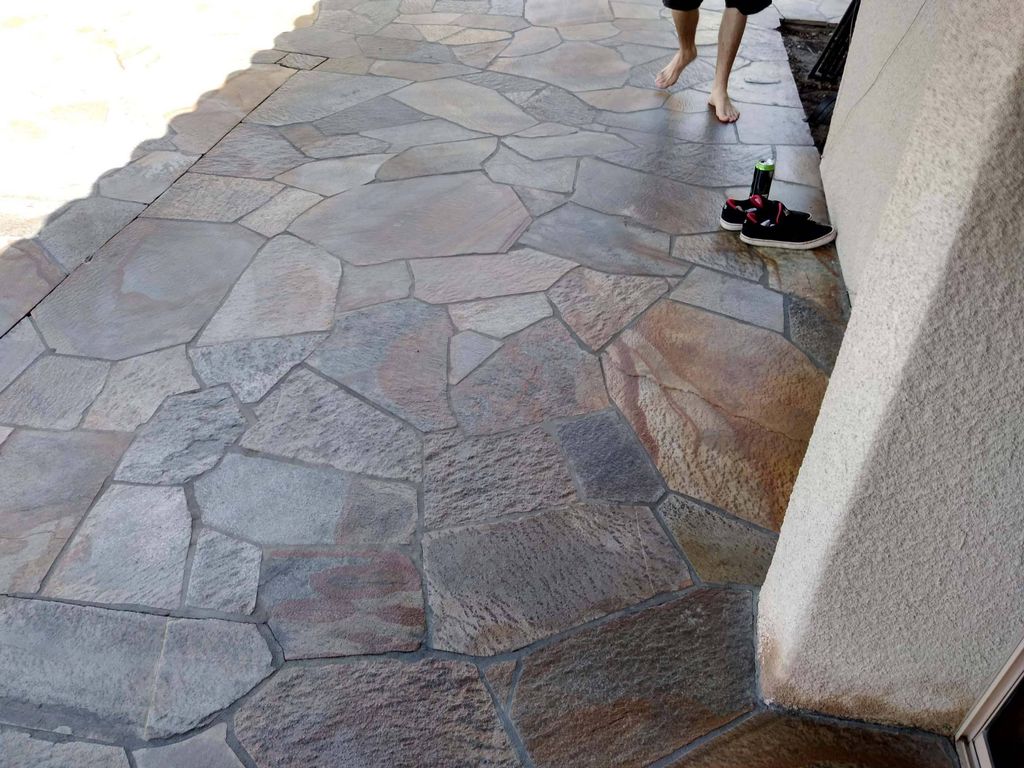 My Patio Billy Concreted and Installed The Stone