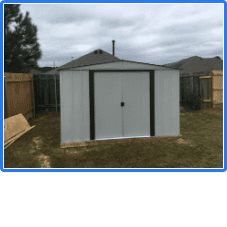 Shed kit installed in 1 day
