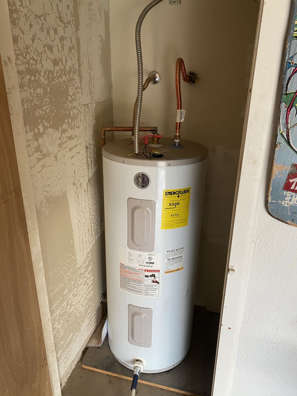 Existing leaking water heater