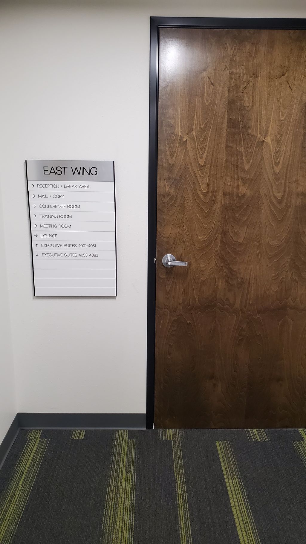 Once you go through the East Wing entrance, turn l