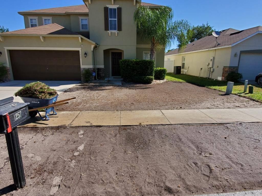 area prepped for sod
